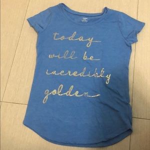 Girls Short blue sleeve shirt